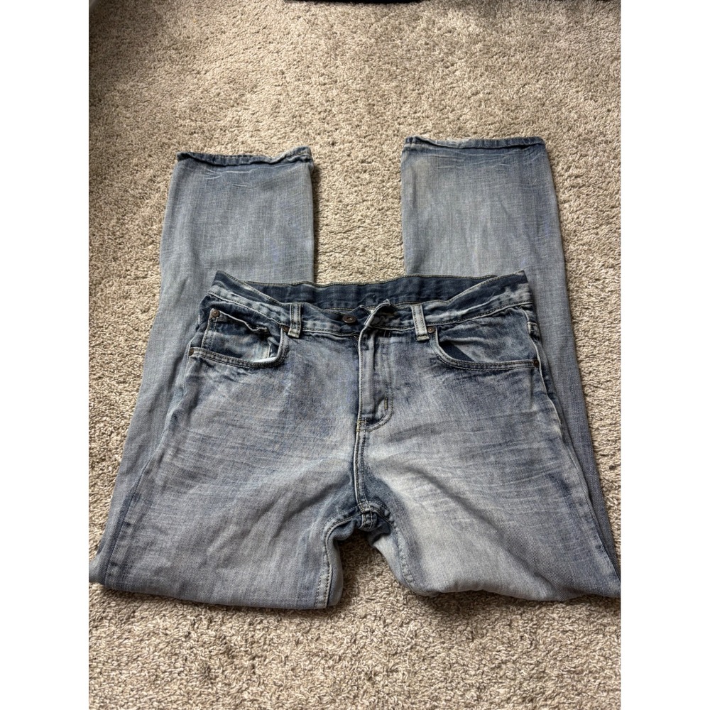 Flypaper Jeans Boys Size 18 Slim Boot Light Wash Distressed Denim Embroidered